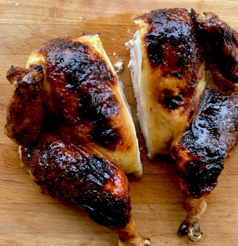 honey-garlic roast chicken