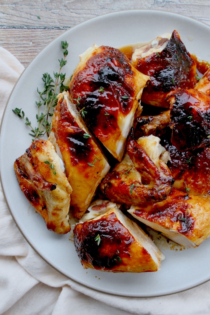 honey-garlic roast chicken