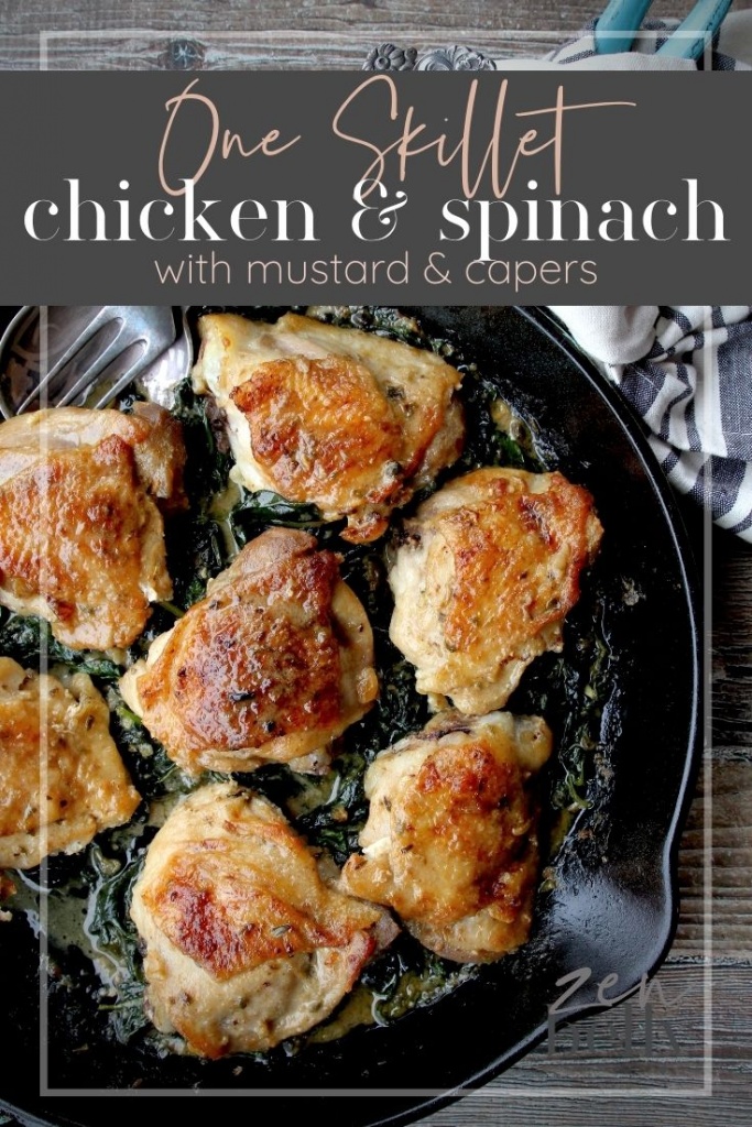 one skillet chicken and spinach