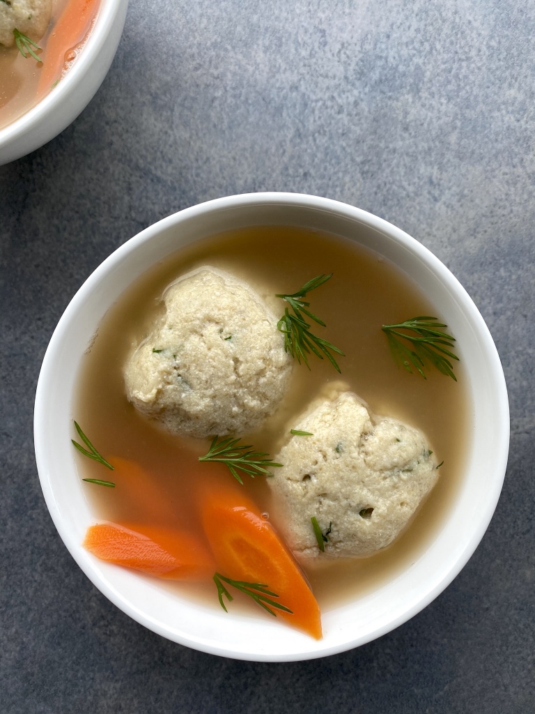 Fluffy Matzo Ball Soup - Cooking with Carbs