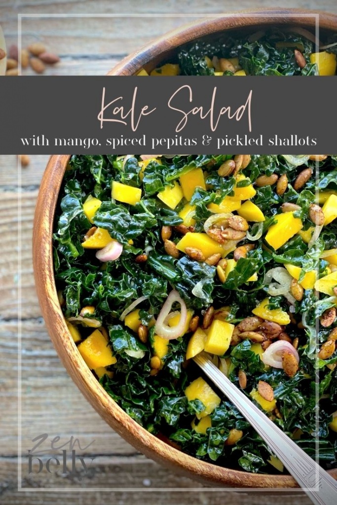 kale salad with mango