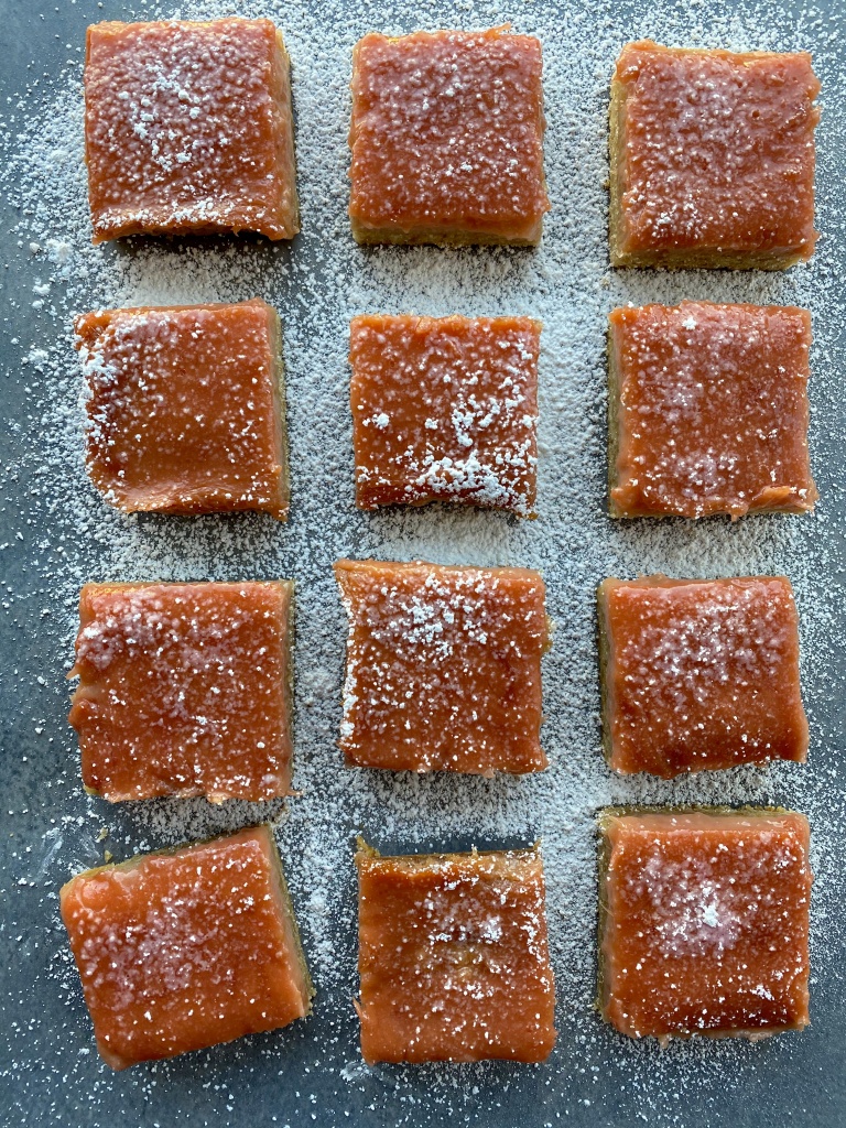 rhubarb bars
