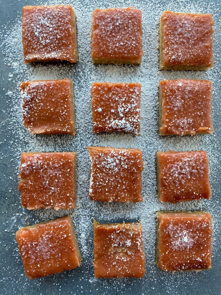 rhubarb bars
