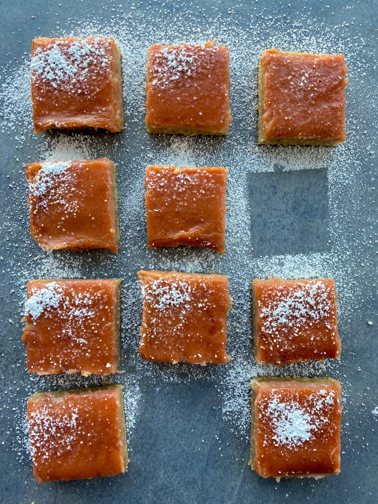 rhubarb bars