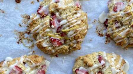 Super Simple Strawberry Drop Biscuits