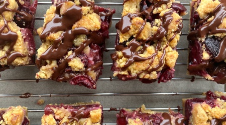 chocolate covered cherry bars (gluten-free, grain-free, and as excellent as they sound)