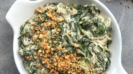 easy creamed chard with garlicky breadcrumbs | dairy-free and gluten-free