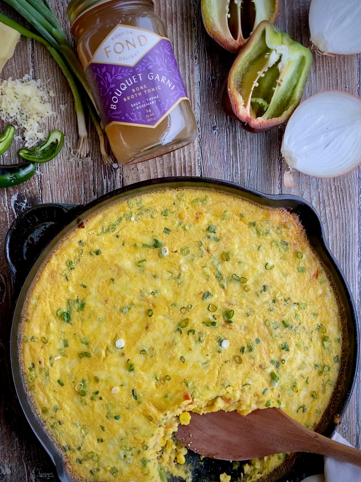 Savory Corn Pudding with Fond Bouquet Garni Bone Broth zenbelly