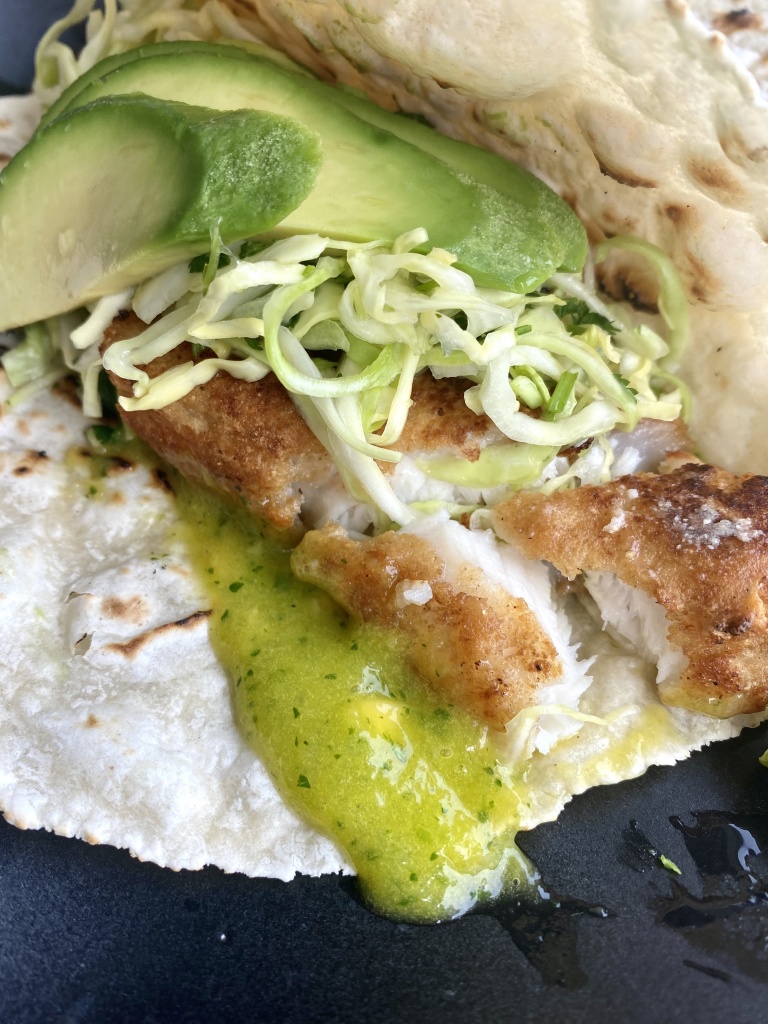 crispy fish tacos 
